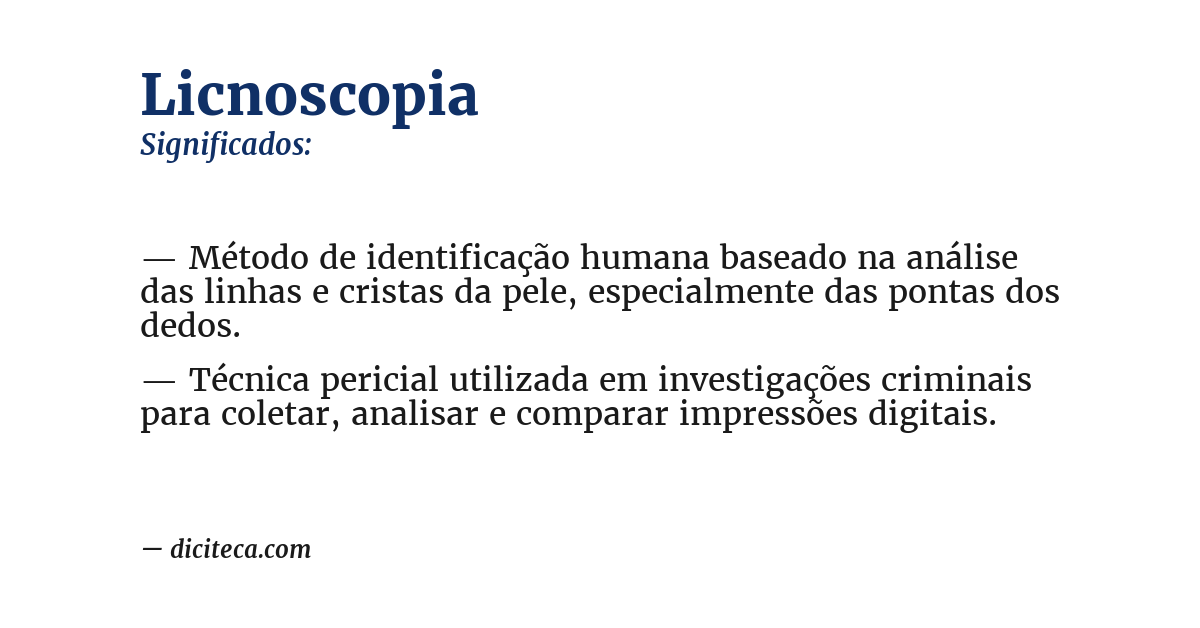 Significado de licnoscopia