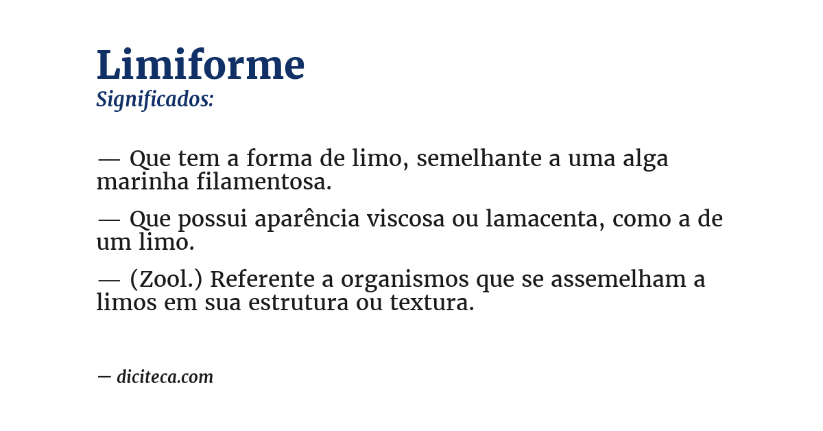 Significado de limiforme