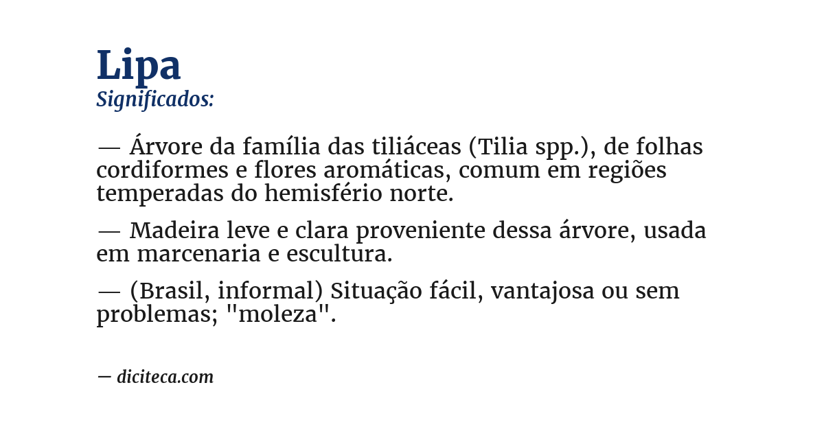 Significado de lipa