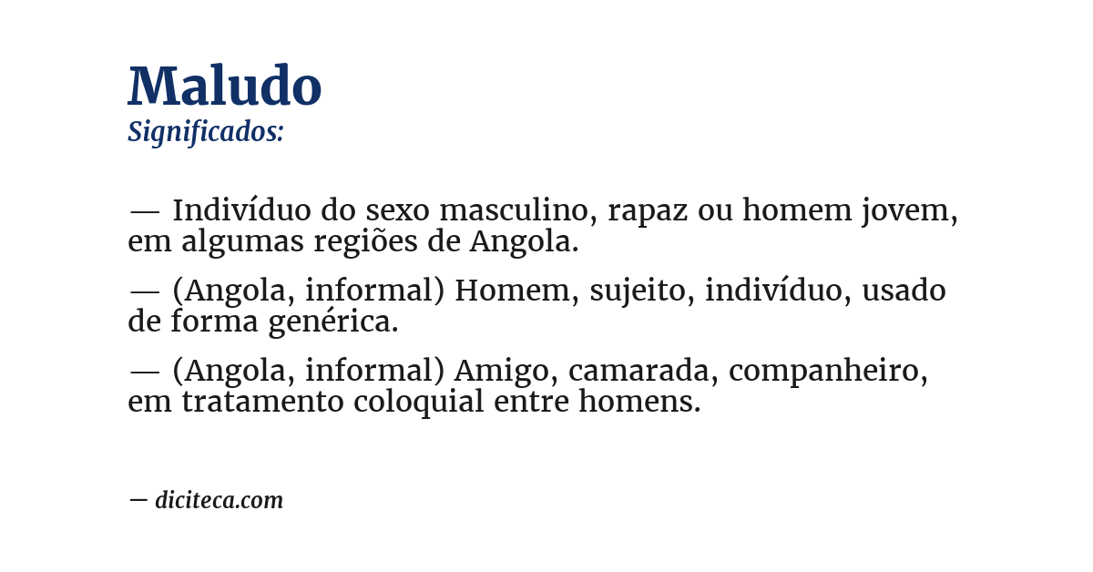 Significado de maludo