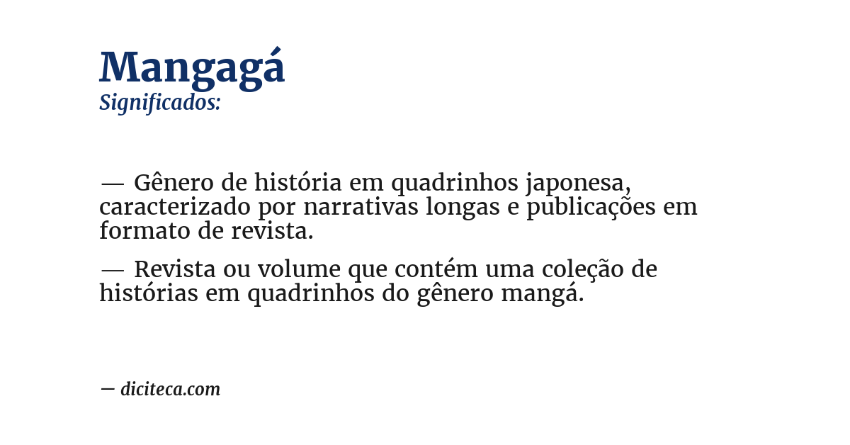 Significado de mangagá