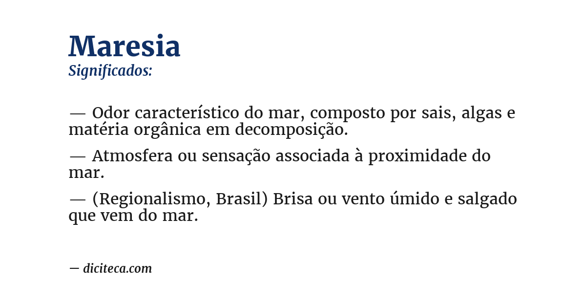 Significado de maresia