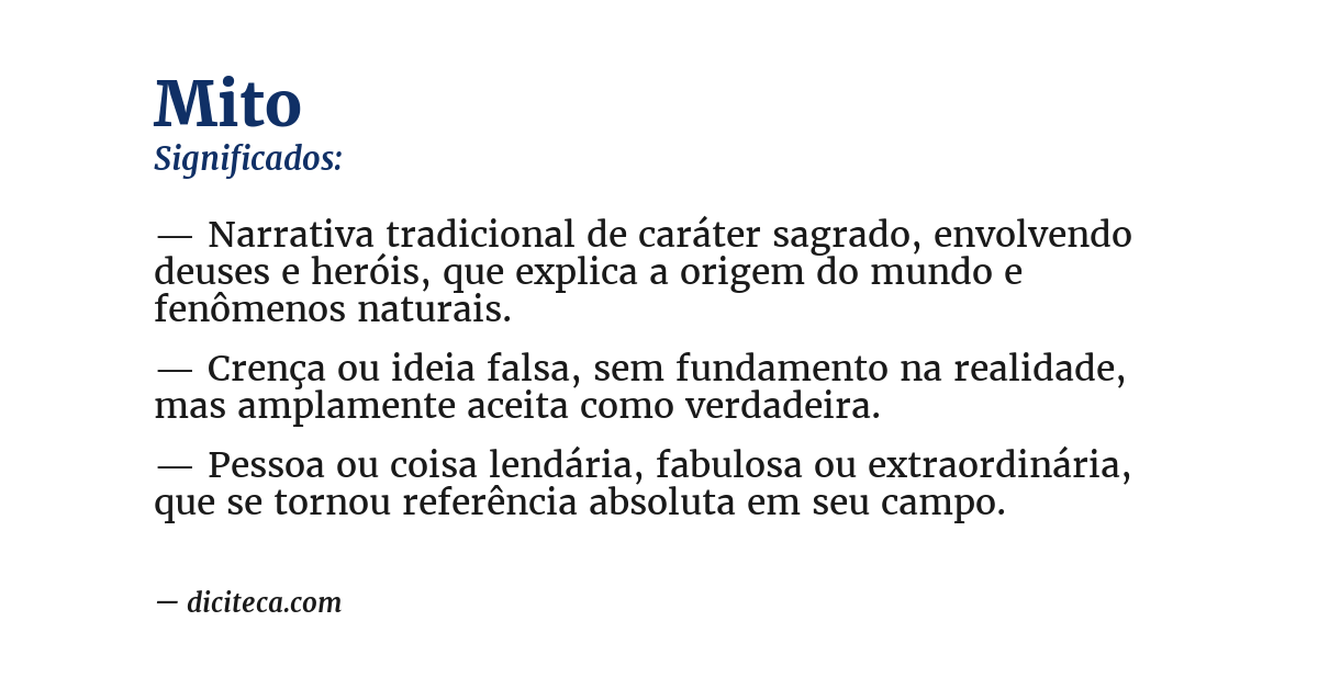 Significado de mito