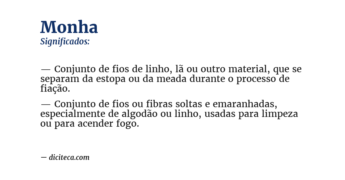 Significado de monha