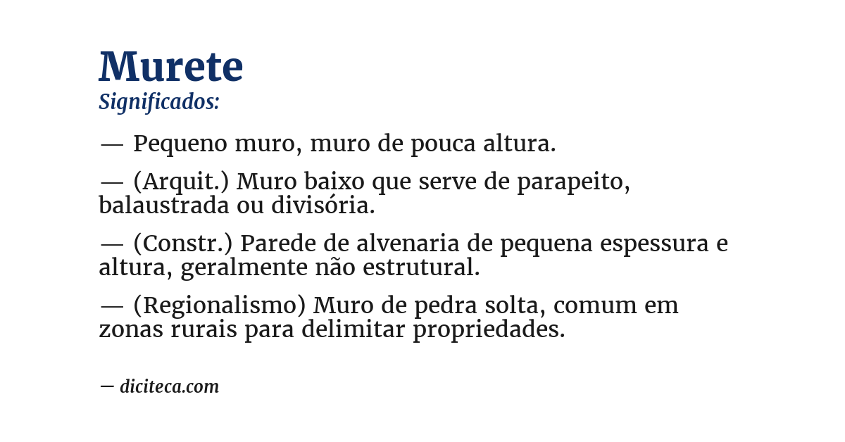 Significado de murete