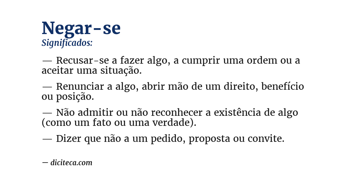 Significado de negar-se
