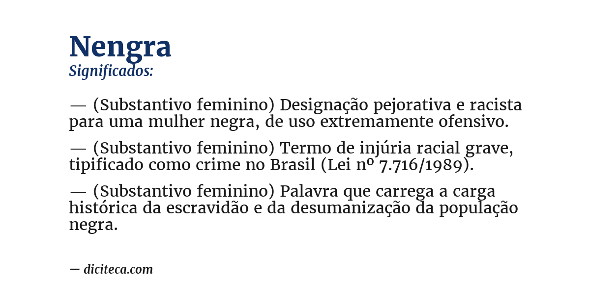 Significado de nengra