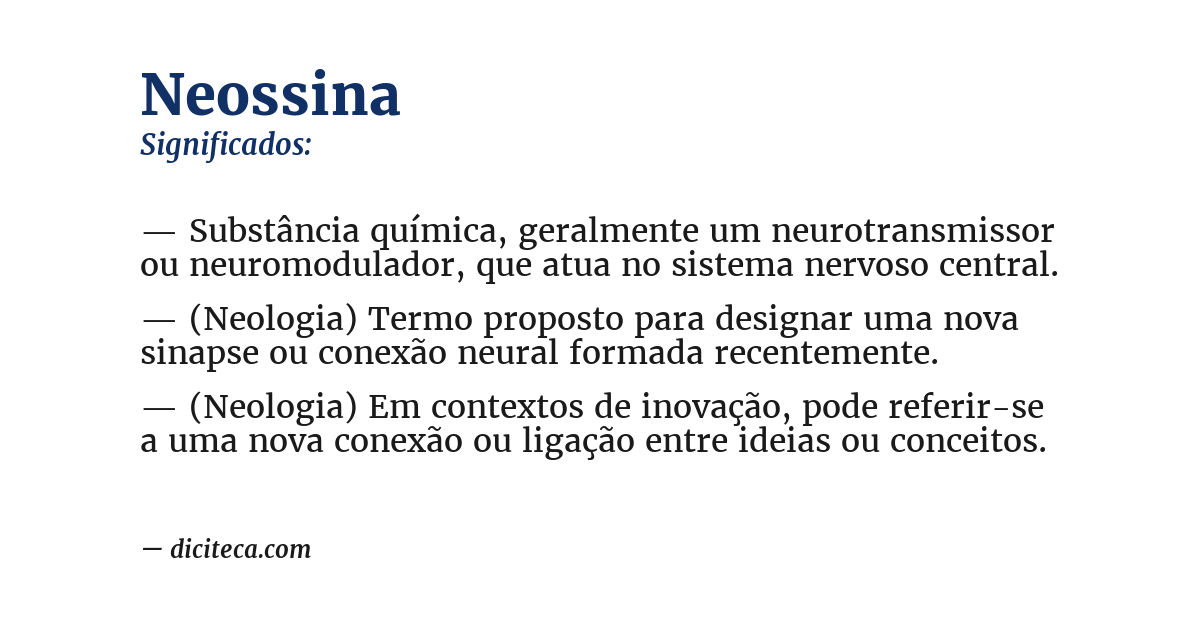 Significado de neossina