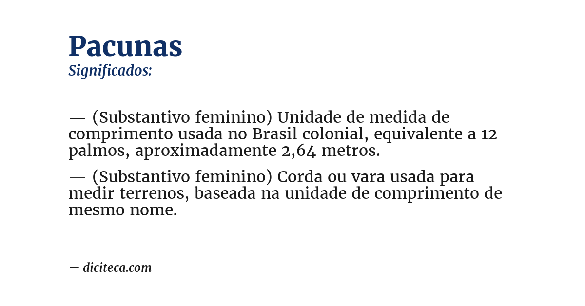 Significado de pacunas