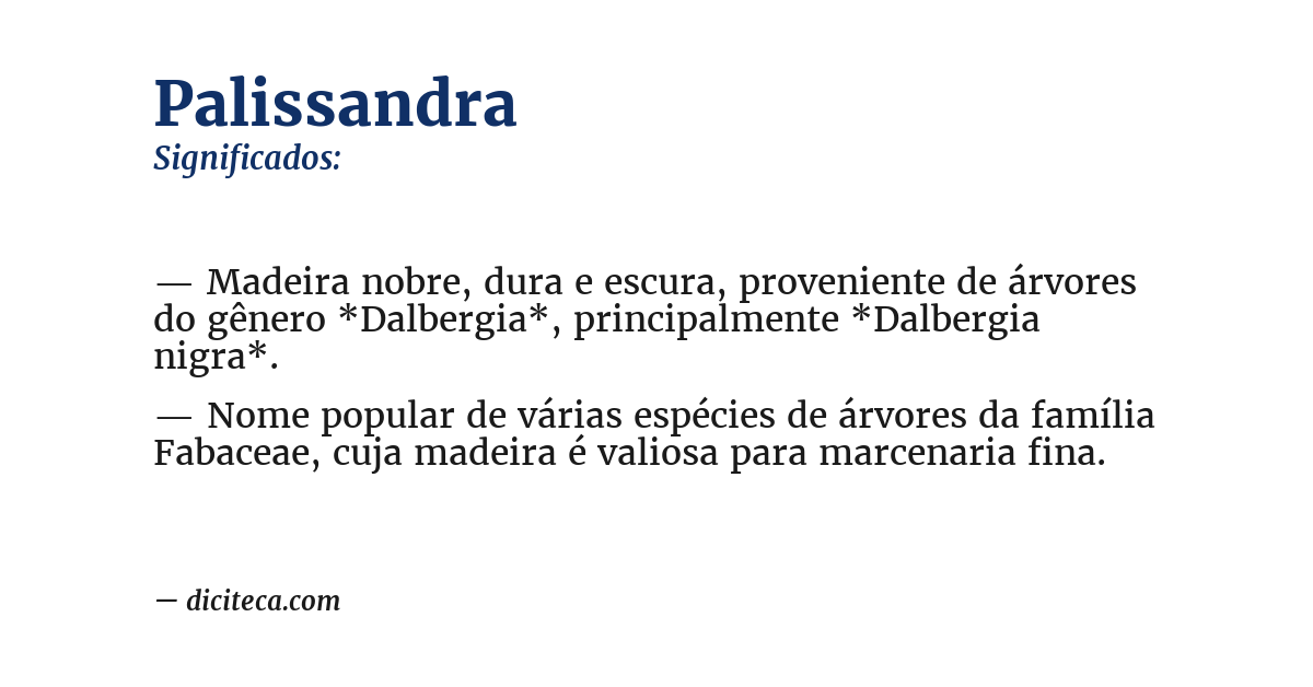 Significado de palissandra