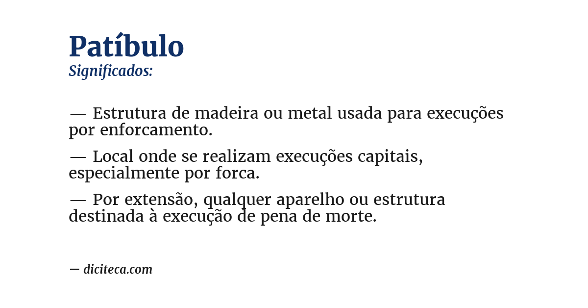 Significado de patíbulo
