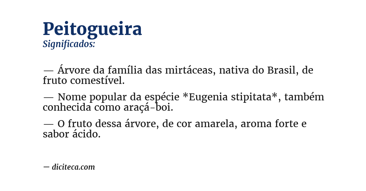 Significado de peitogueira