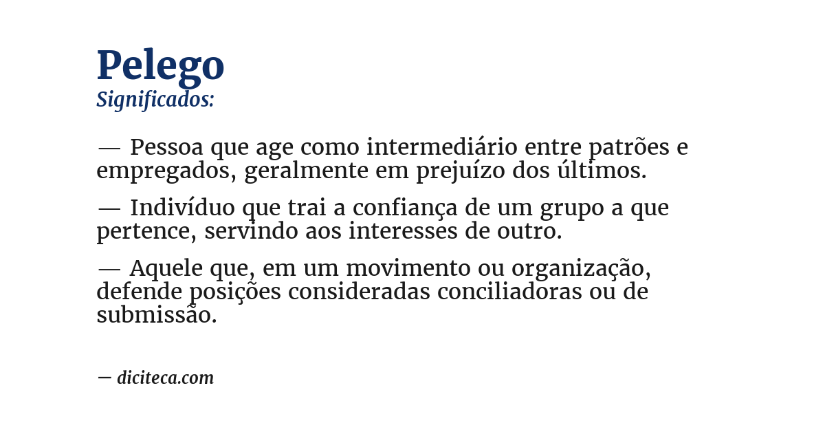 Significado de pelego