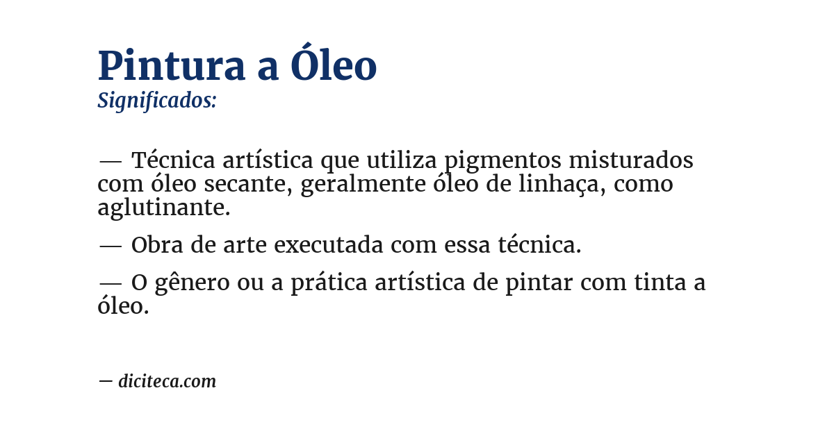Significado de pintura a óleo