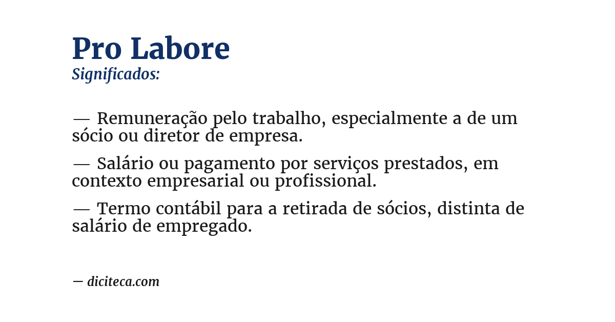 Significado de pro labore