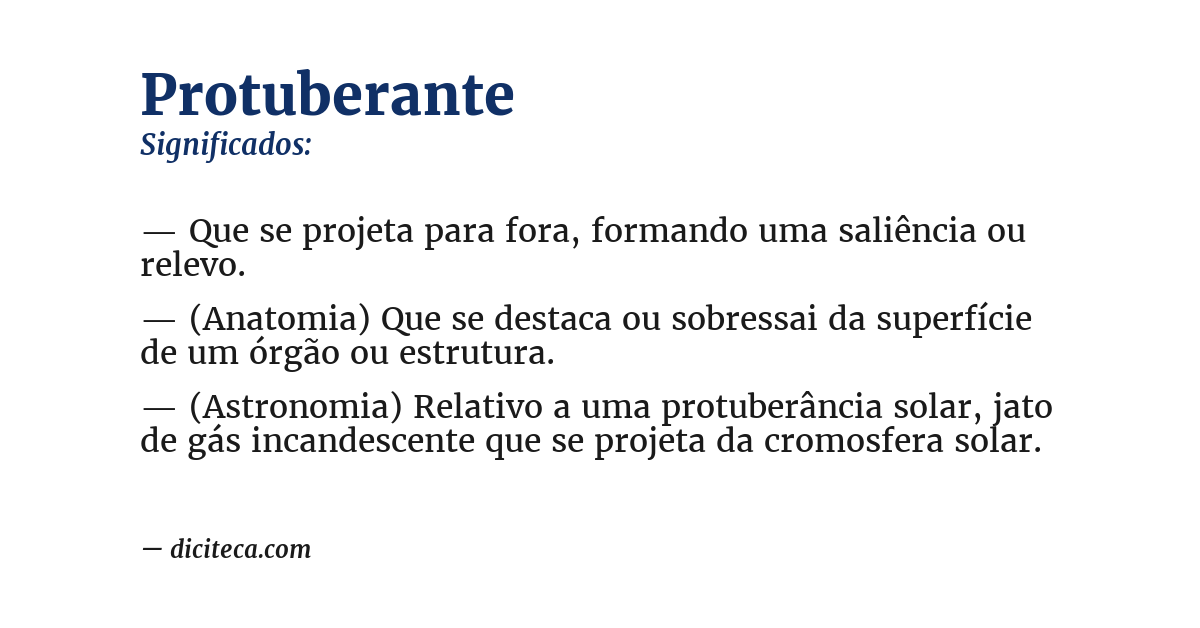 Significado de protuberante