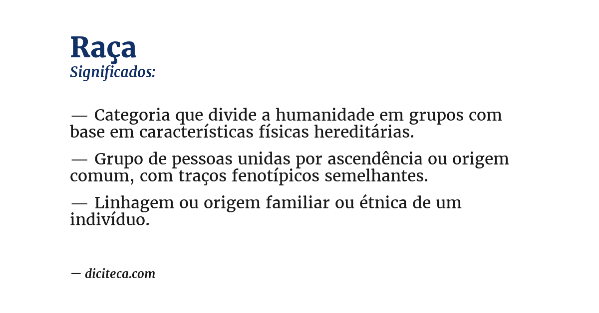 Significado de raça