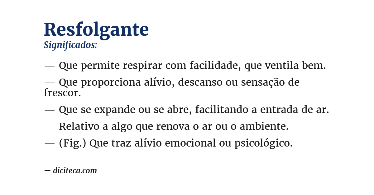 Significado de resfolgante