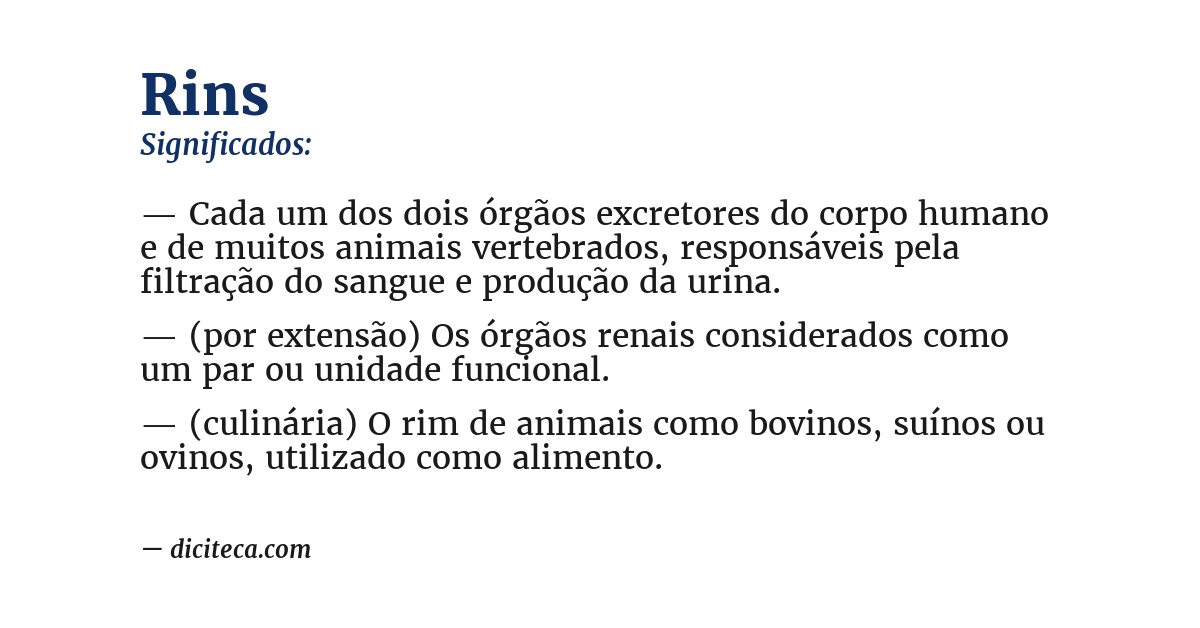Significado de rins