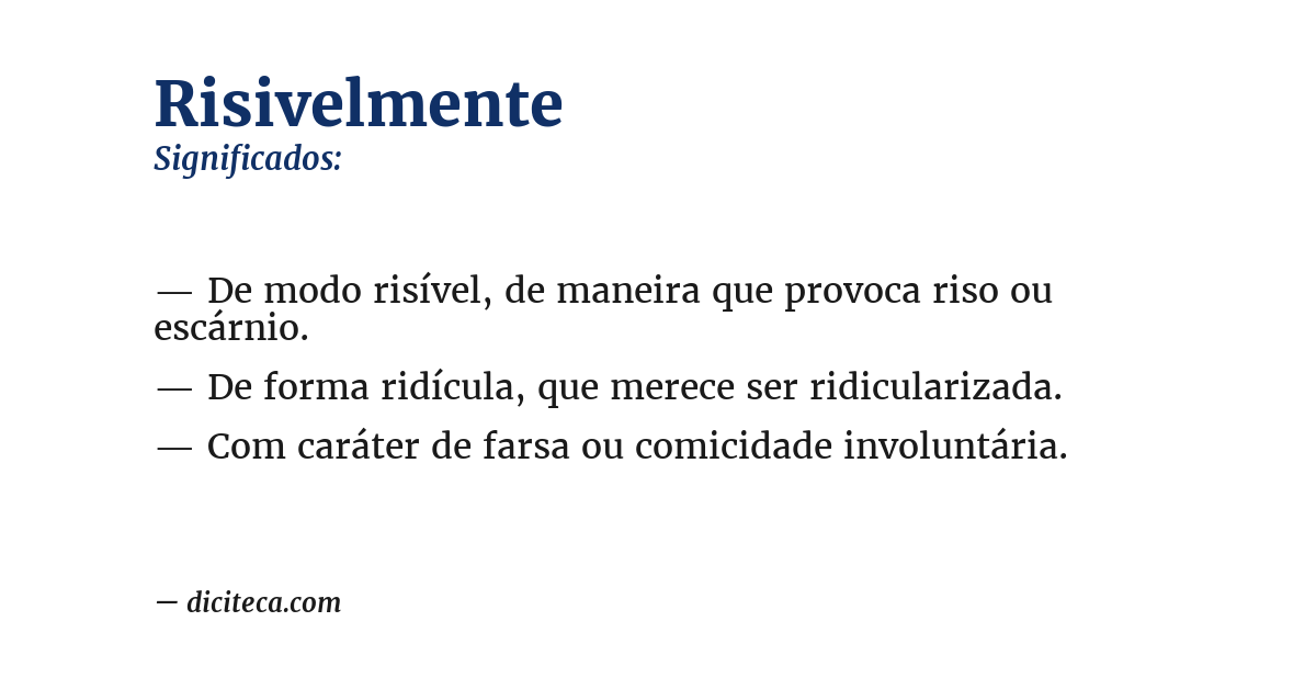 Significado de risivelmente