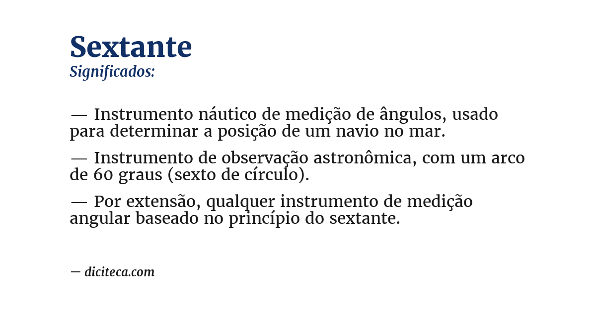 Significado de sextante