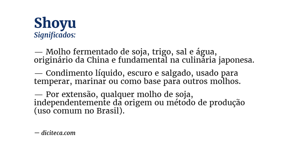 Significado de shoyu