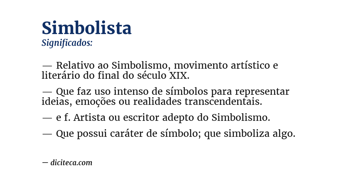Significado de simbolista