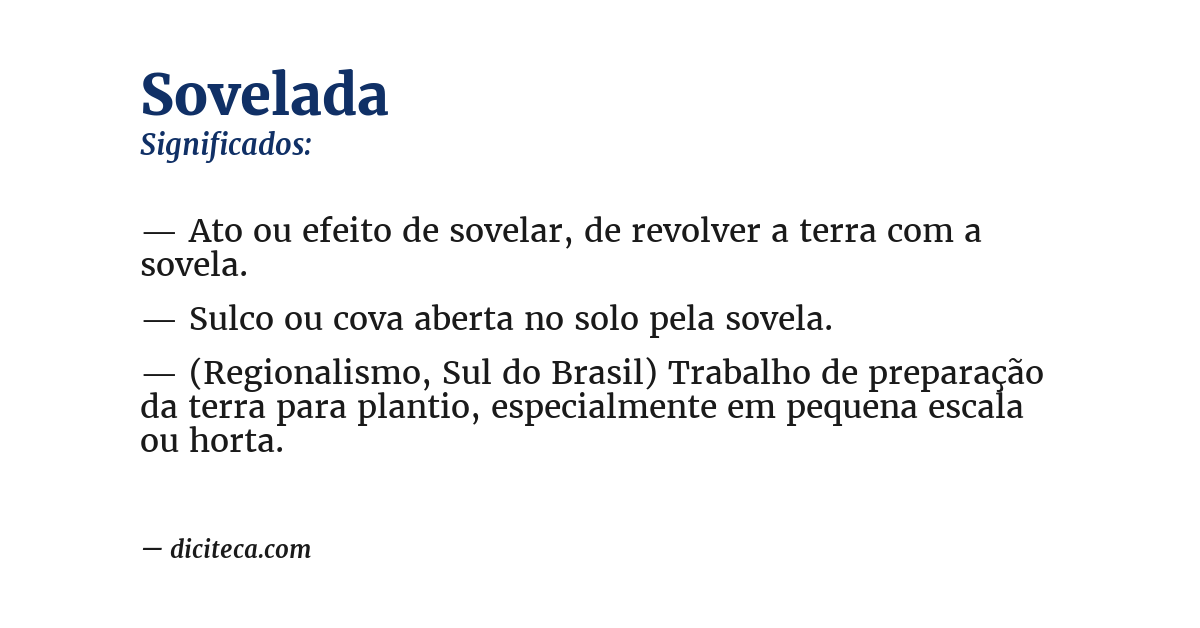 Significado de sovelada