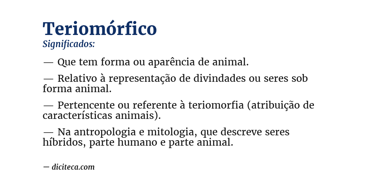 Significado de teriomórfico