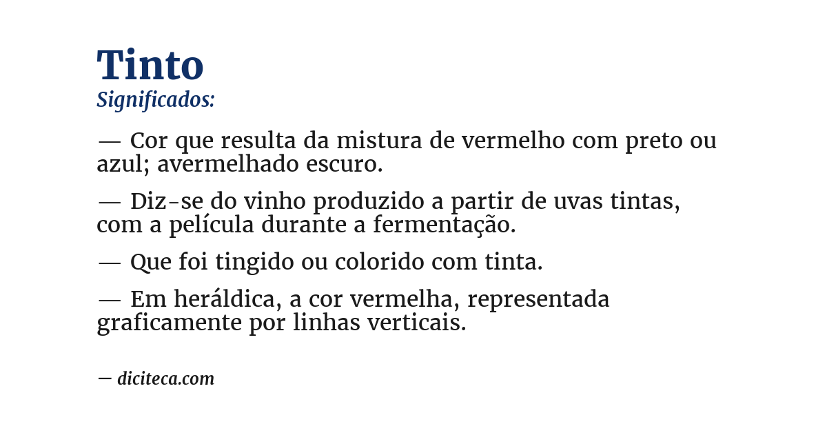 Significado de tinto