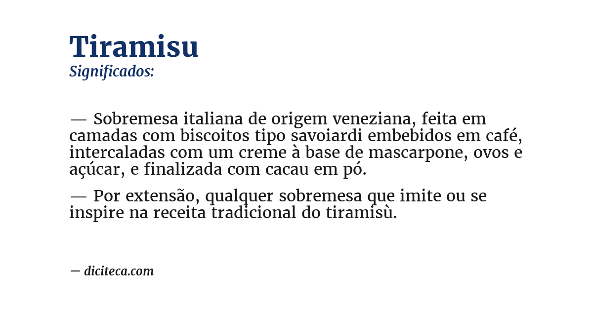 Significado de tiramisu