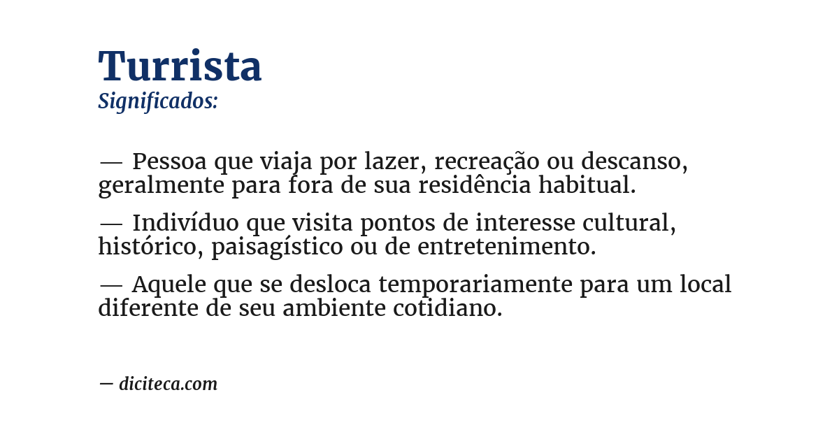 Significado de turrista