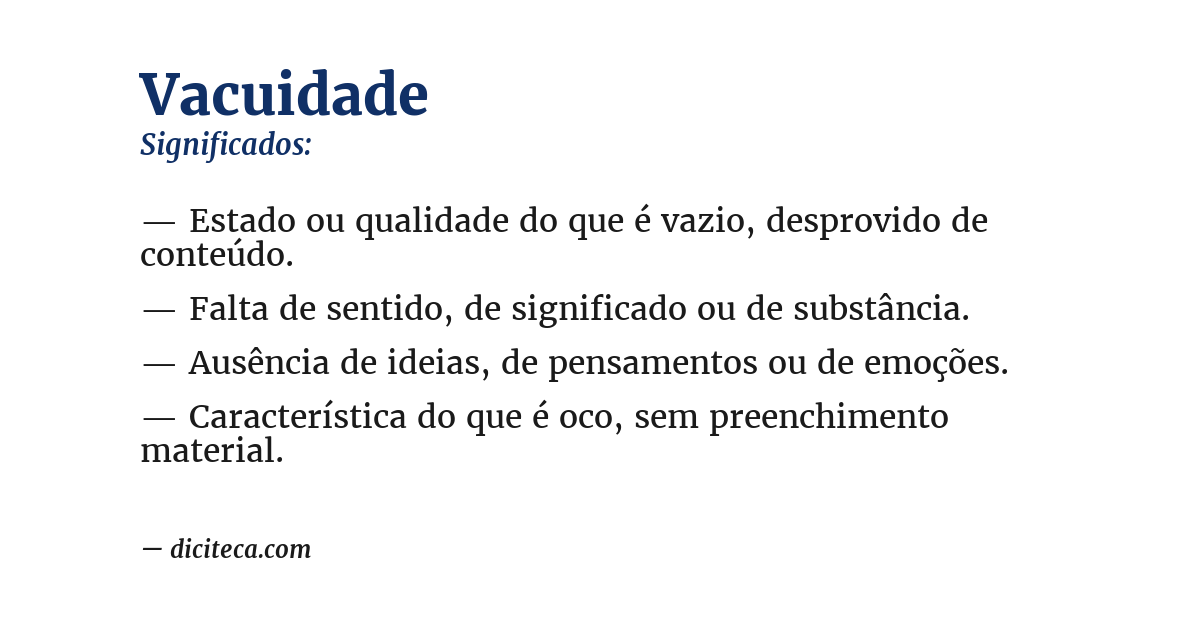 Significado de vacuidade