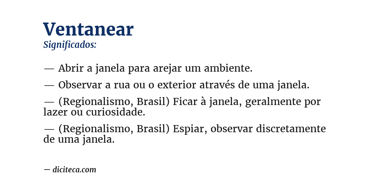 Significado de ventanear