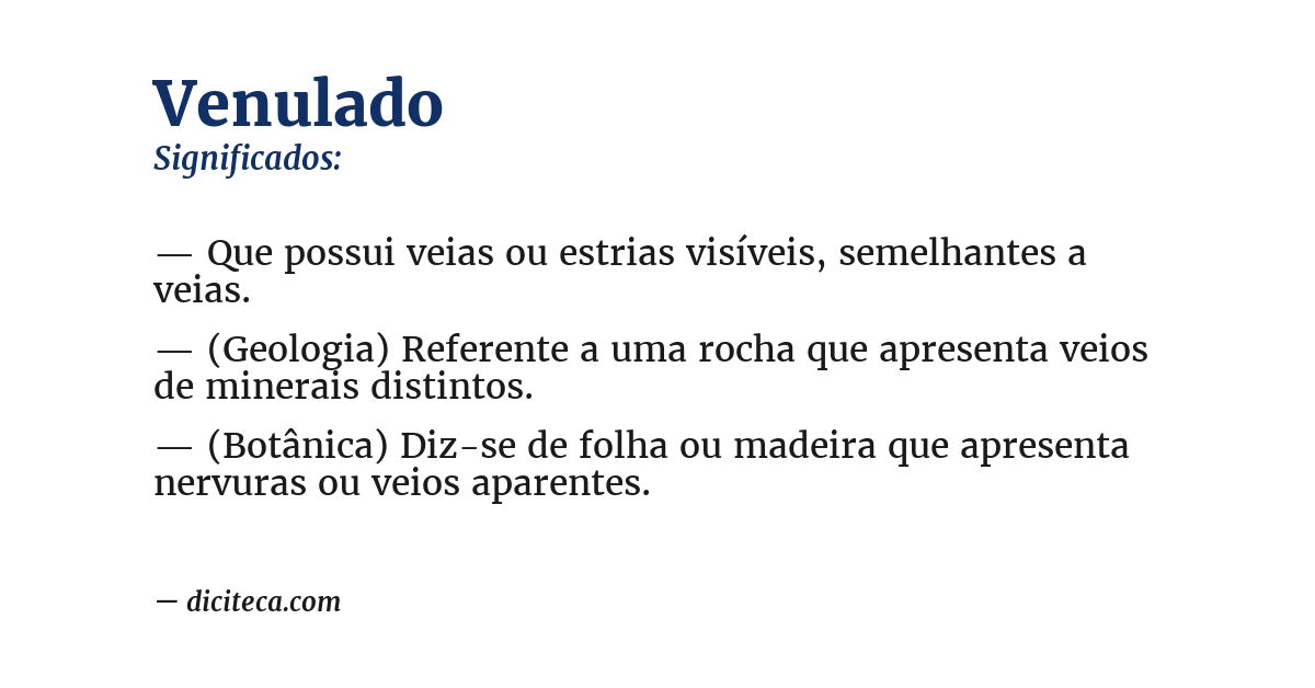 Significado de venulado