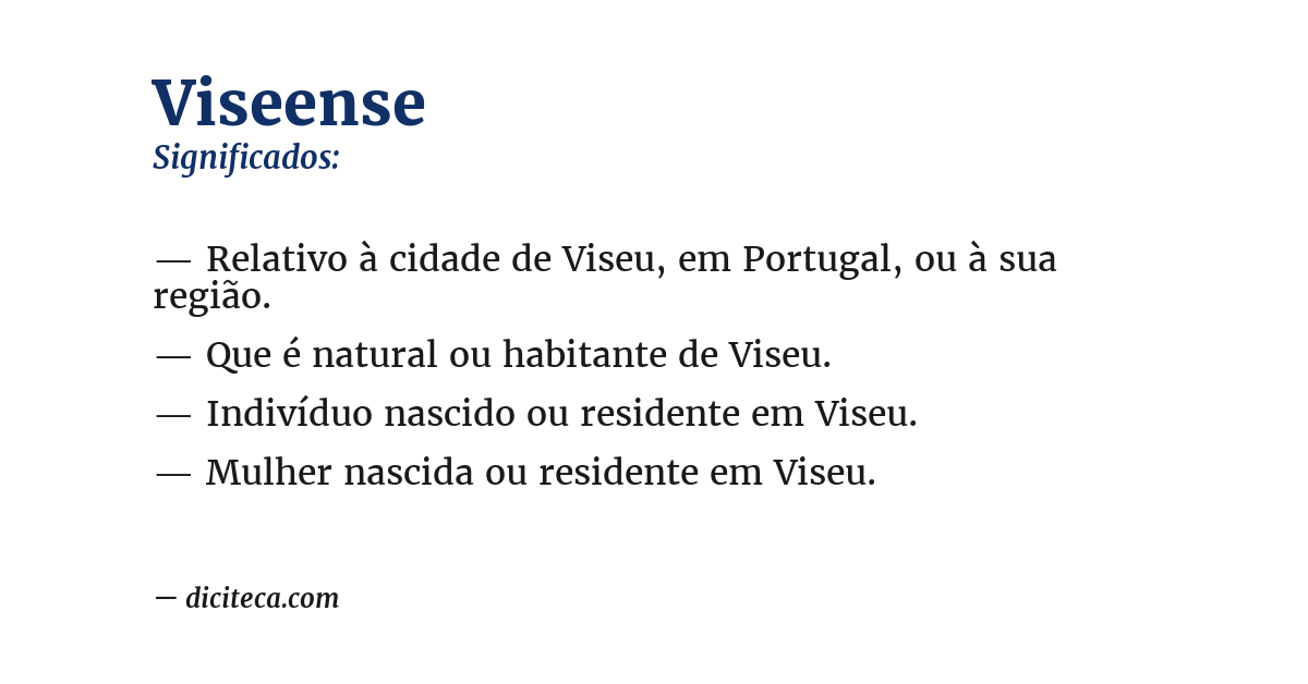 Significado de viseense