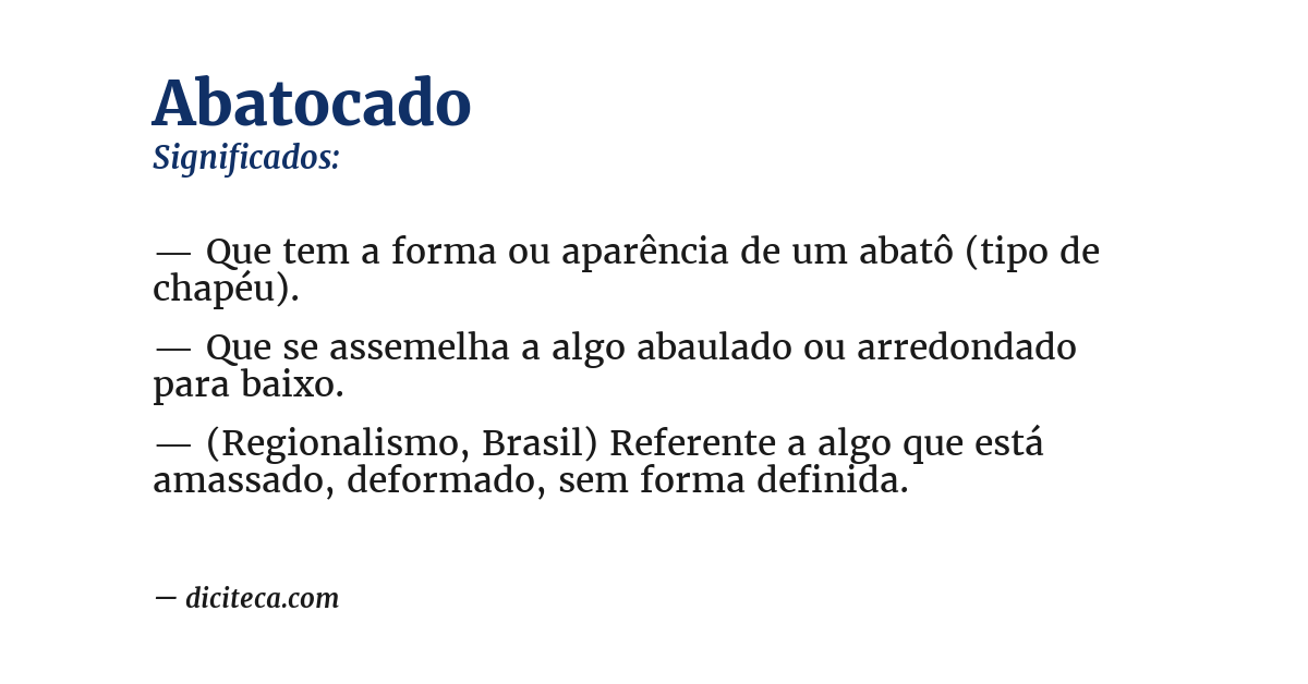 Significado de abatocado