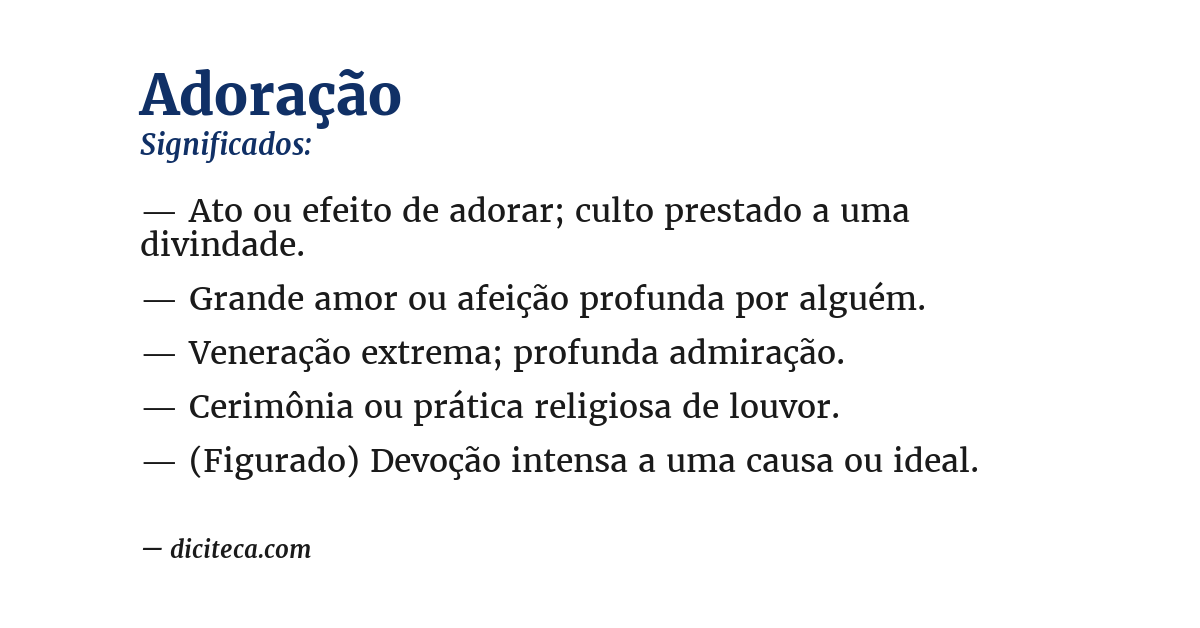 Significado de adoração