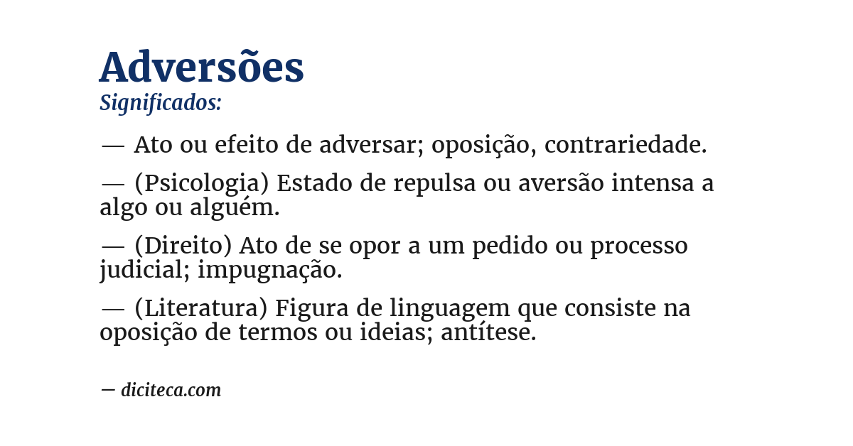 Significado de adversões