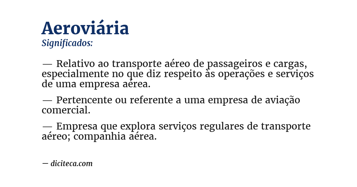 Significado de aeroviária