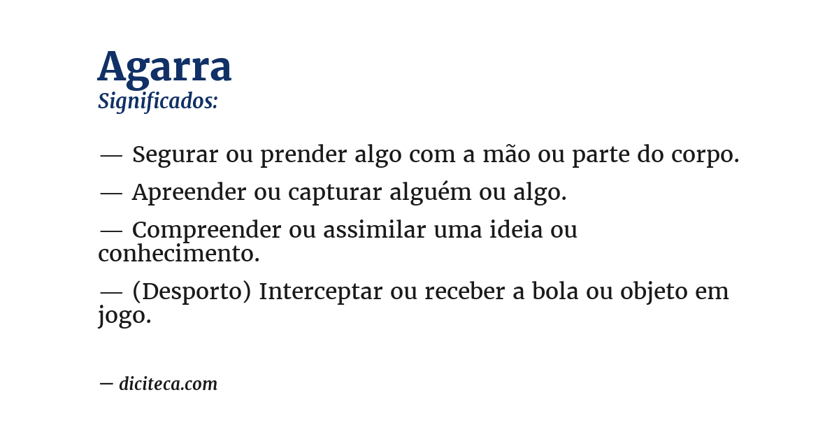 Significado de agarra