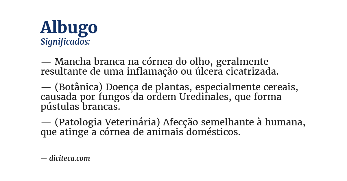 Significado de albugo