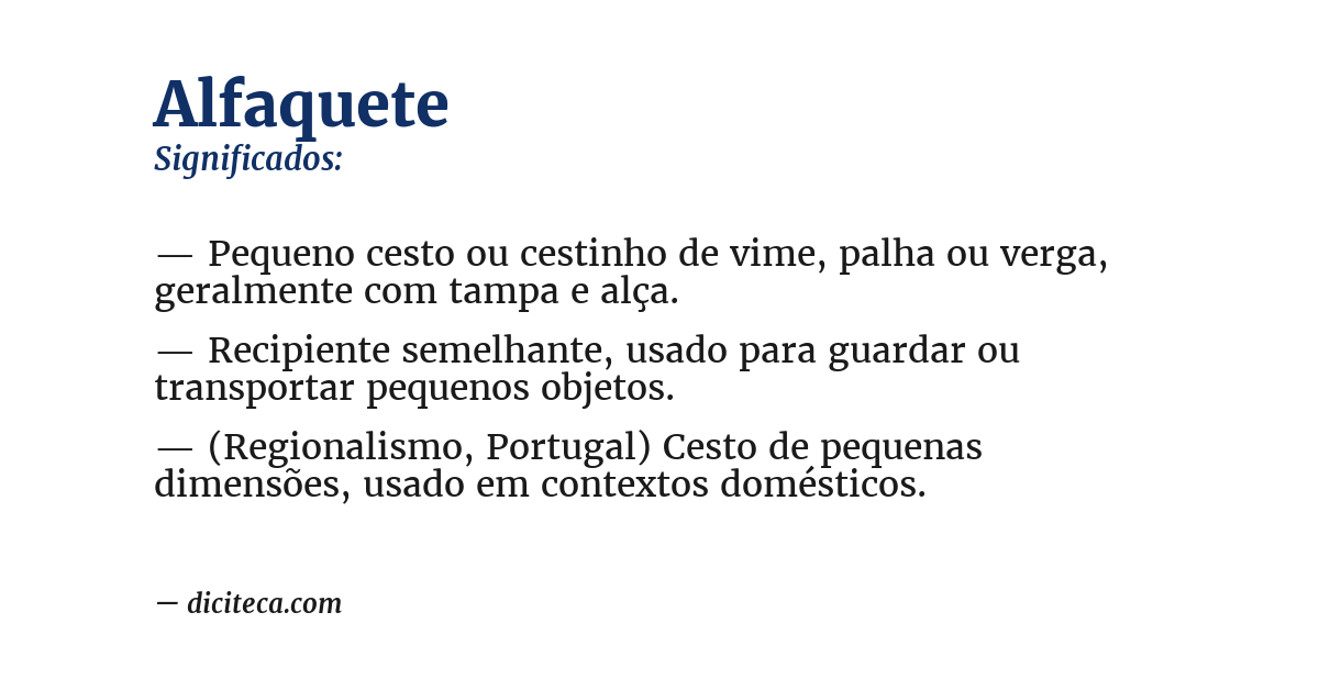 Significado de alfaquete