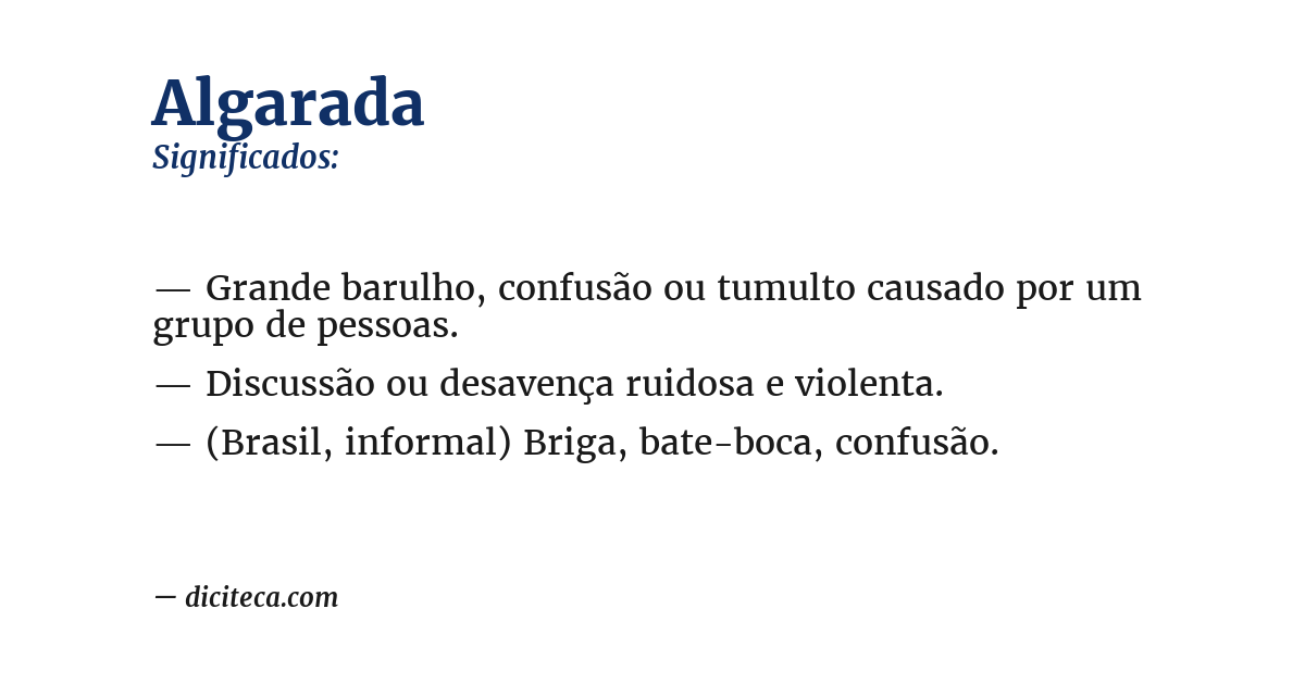 Significado de algarada