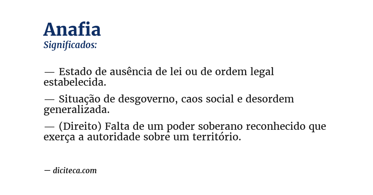 Significado de anafia