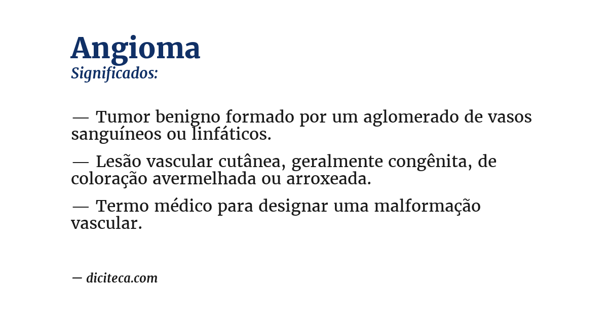 Significado de angioma