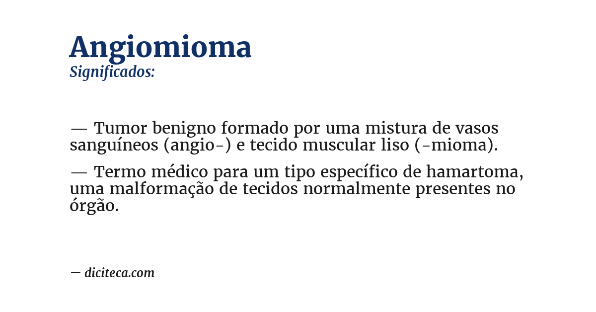 Significado de angiomioma