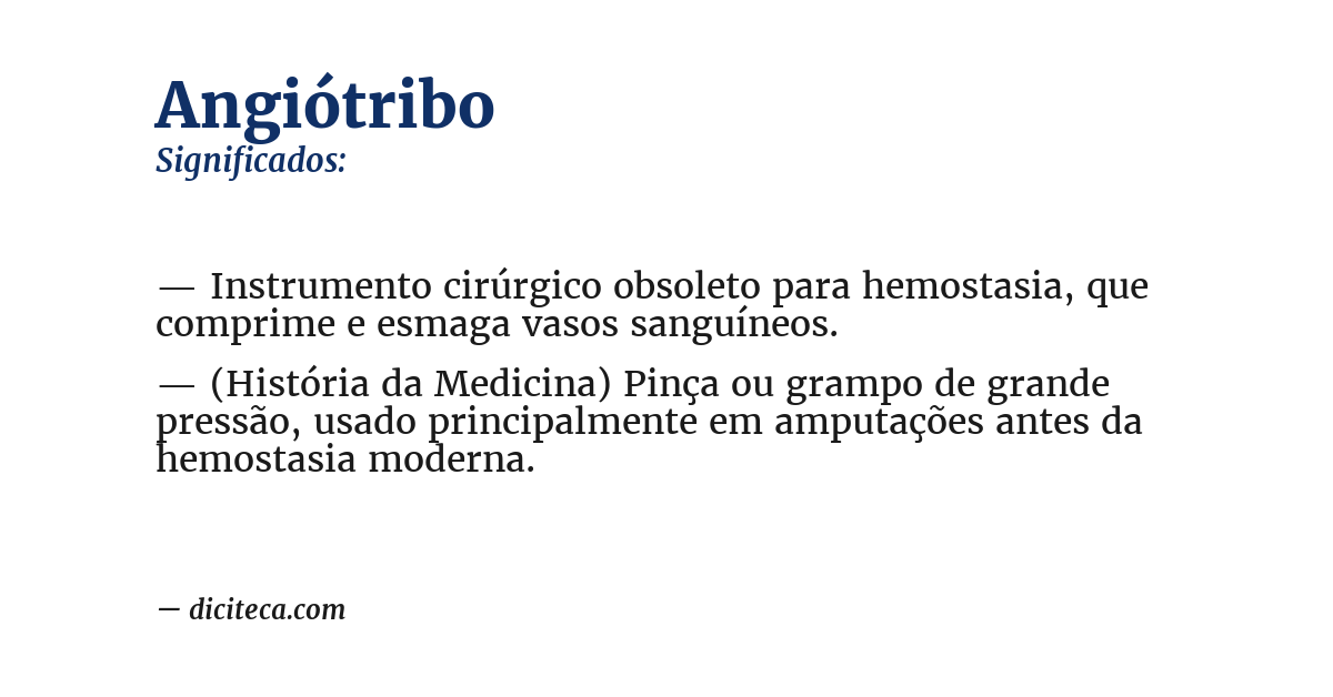 Significado de angiótribo