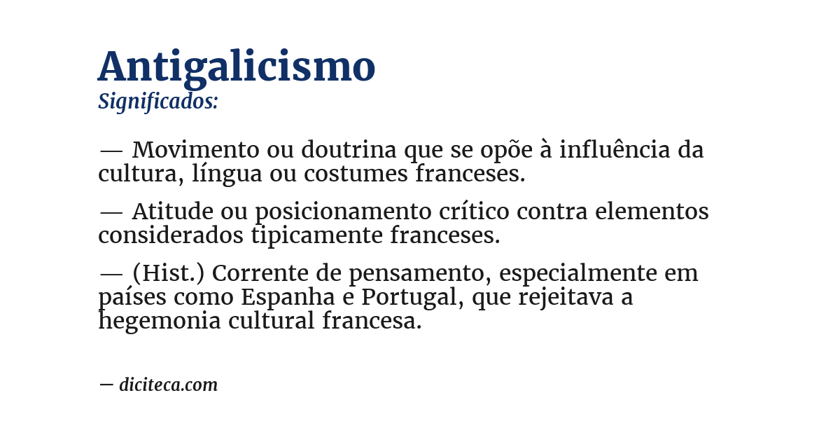 Significado de antigalicismo
