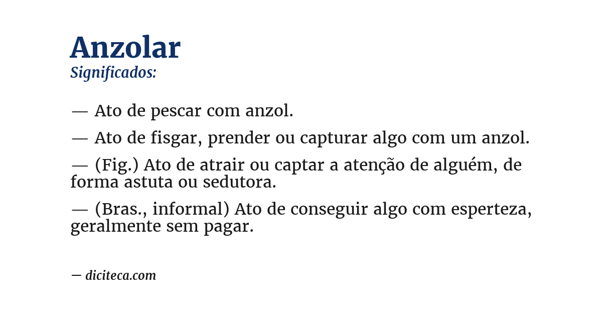 Significado de anzolar